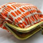 6" Fabby Purse - Orange Print On..