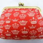 6" Fabby Purse - White Crown On..