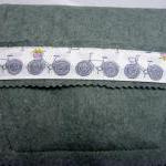 Ipad Cover - Grey Felt With Bicycle Patterned..
